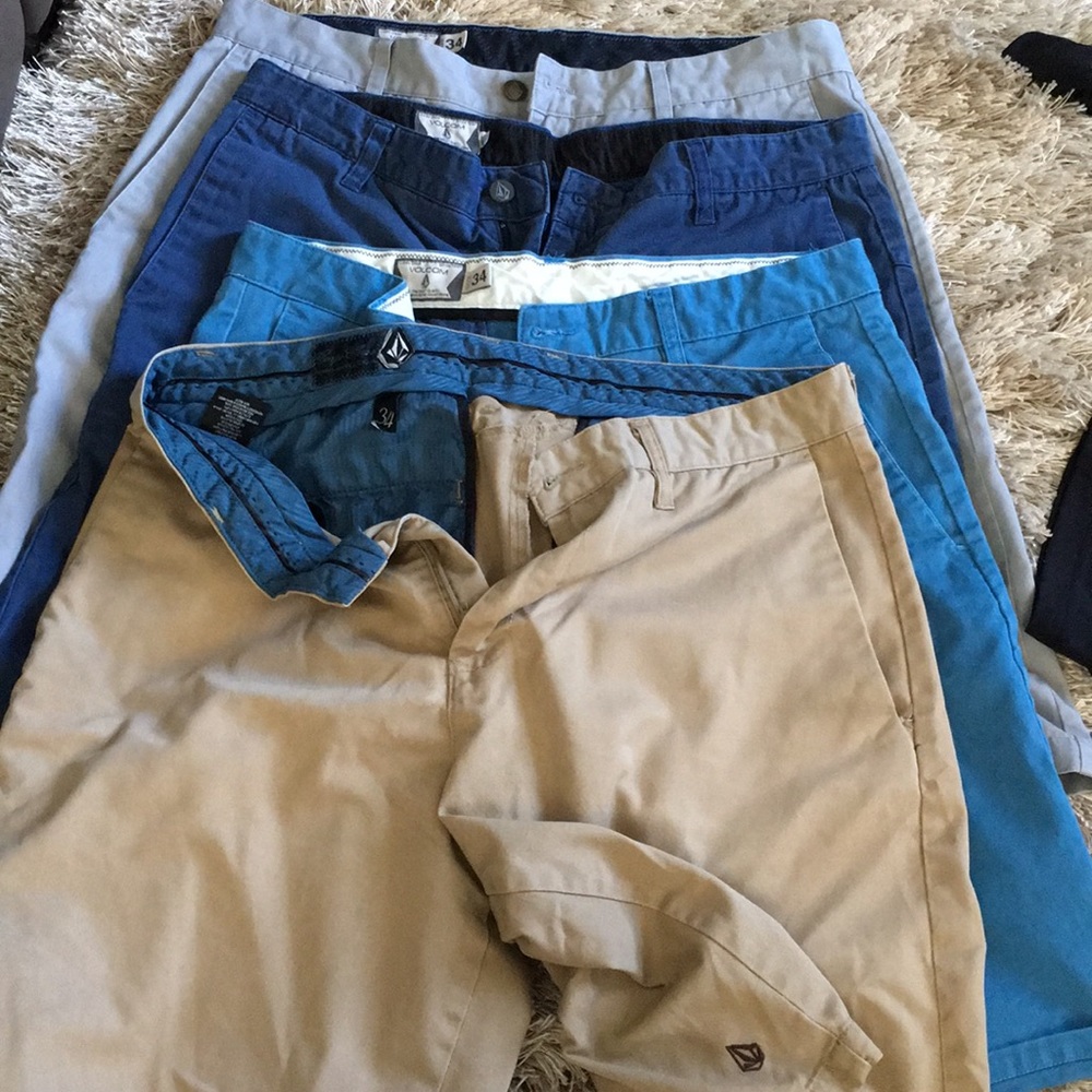 Bundle of plain volcom chino shorts